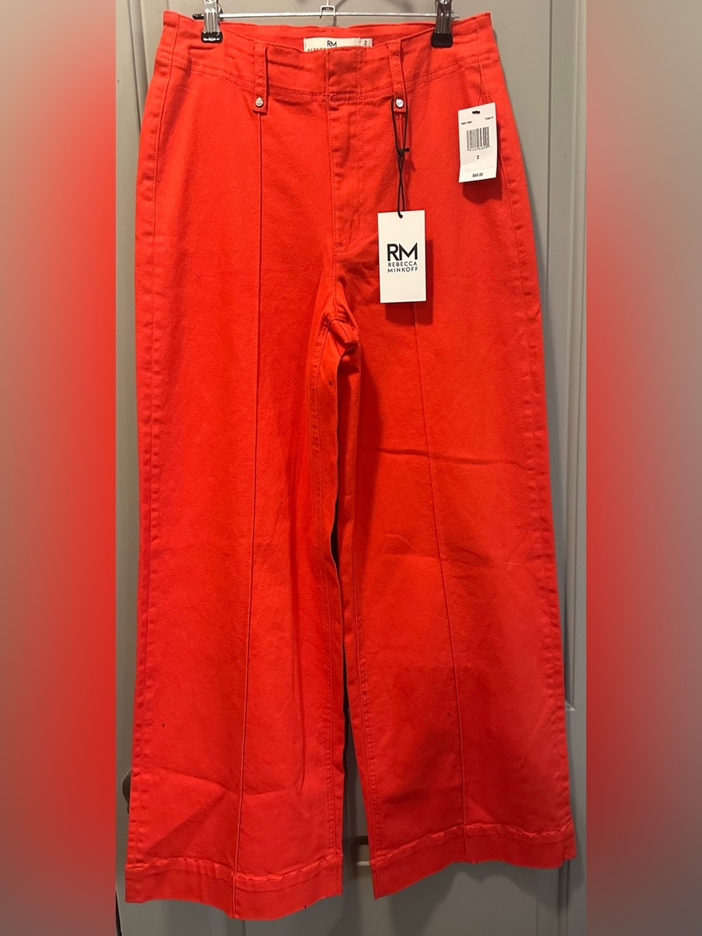 Rebecca Minkoff Size 2 Red Wide Length Jeans NWT